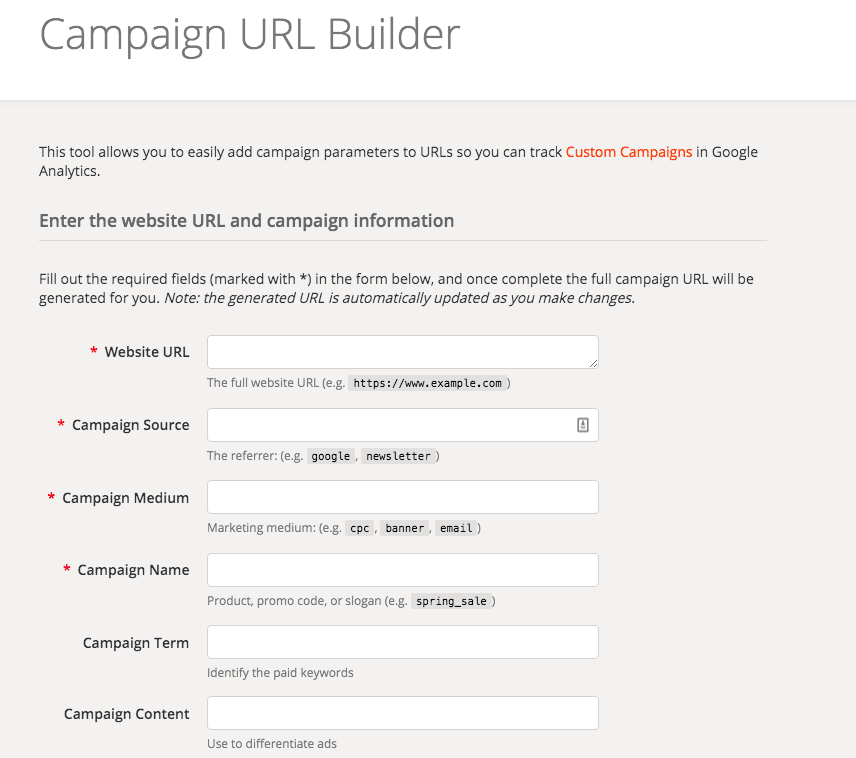 Google Campaign Builder